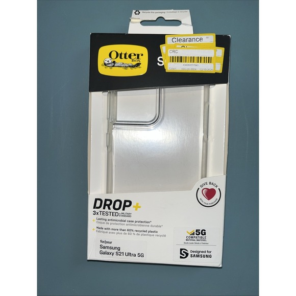 OtterBox‎ Symmetry Series Case for Samsung Galaxy S21 Ultra 5G Clear -  New Open - Picture 1 of 3